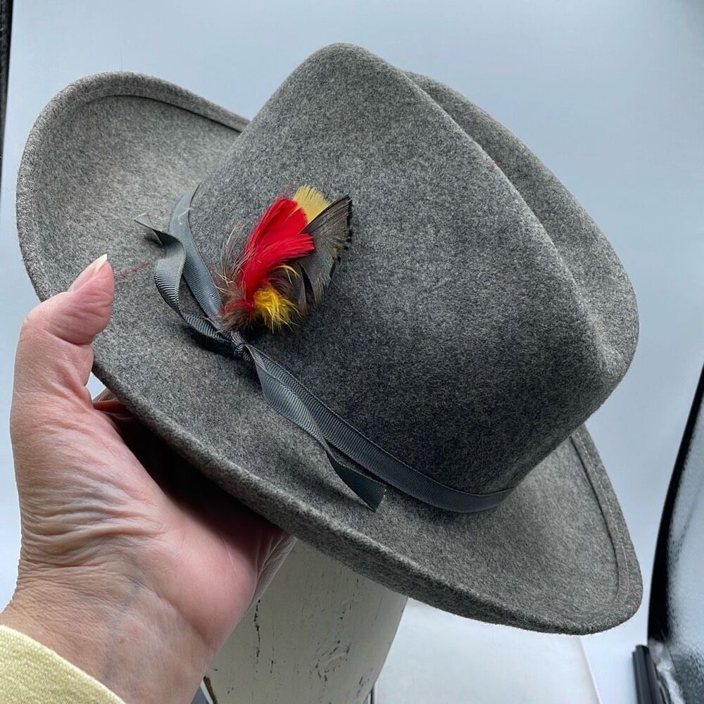 Vintage Lancaster Fedora 100% wool hat 21” .